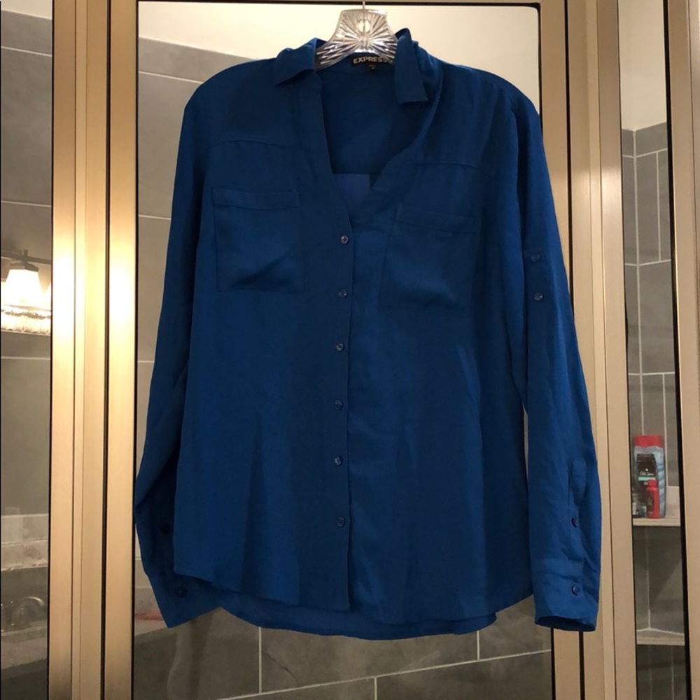 Express Blue long sleeved shirt